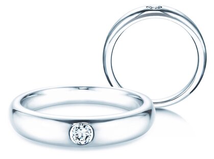 Engagement ring Promise in silver 925/- with diamond 0.10ct G/SI