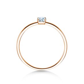 Engagement ring Pure in 14K rosé gold with diamond 0.13ct G/SI