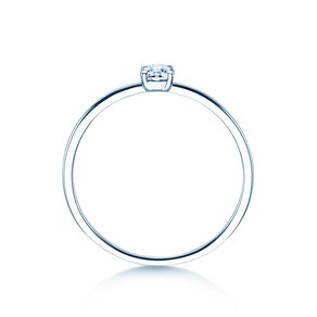 Engagement ring Pure in 14K white gold with diamond 0.13ct G/SI