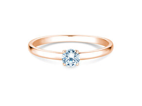Engagement ring Pure in 9K rosé gold with diamond 0.23ct G/SI