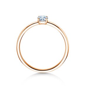 Engagement ring Pure in 9K rosé gold with diamond 0.23ct G/SI