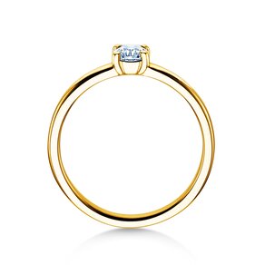 Engagement ring Pure in 14K yellow gold with diamond 0.30ct G/SI