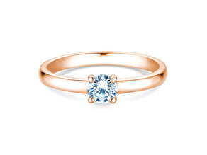 Engagement ring Pure in 14K rosé gold with diamond 0.30ct H/SI