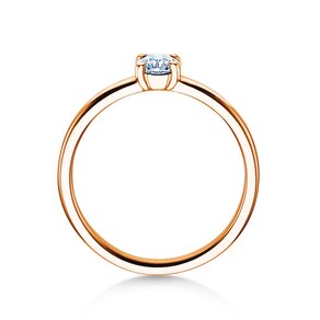 Engagement ring Pure in 14K rosé gold with diamond 0.30ct H/SI