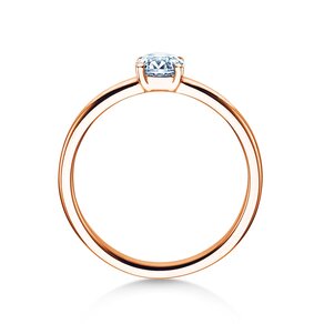 Engagement ring Pure in 14K rosé gold with diamond 0.50ct H/SI