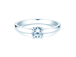 Engagement ring Pure in 9K white gold with diamond 0.60ct G/SI