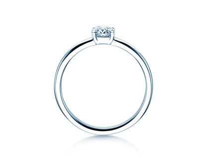 Engagement ring Pure in 9K white gold with diamond 0.60ct G/SI