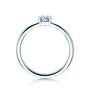 Engagement ring Pure in 9K white gold with diamond 0.60ct G/SI