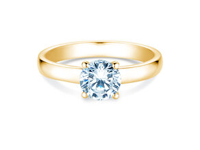 Engagement ring Pure in 9K yellow gold with diamond 2.00ct H/SI