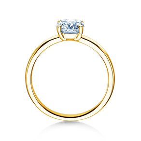 Engagement ring Pure in 9K yellow gold with diamond 2.00ct H/SI