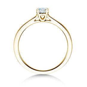 Engagement ring Romance in 9K yellow gold with diamond 0.15ct G/SI