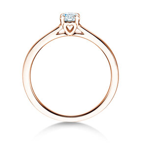 Engagement ring Romance in 9K rosé gold with diamond 0.15ct G/SI