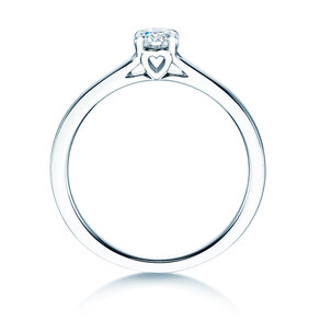 Engagement ring Romance in 9K white gold with diamond 0.15ct G/SI