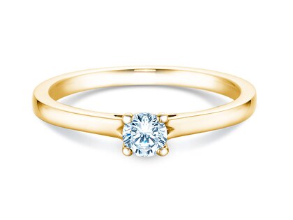 Engagement ring Romance in 9K yellow gold with lab-grown diamond 0.25ct E/VS