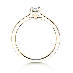 Engagement ring Romance in 9K yellow gold with lab-grown diamond 0.25ct E/VS