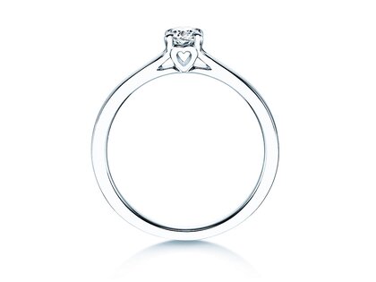 Engagement ring Romance in 9K white gold with diamond 0.25ct H/SI