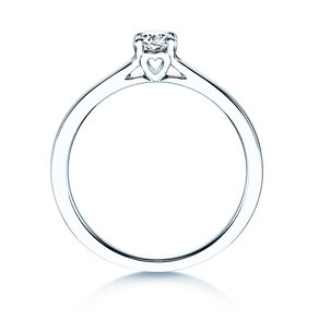 Engagement ring Romance in 9K white gold with diamond 0.25ct H/SI