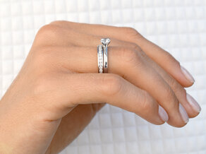 Engagement ring Romance in 14K white gold with diamond 0.30ct G/SI
