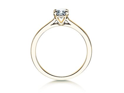 Engagement ring Romance in 14K yellow gold with diamond 0.40ct H/SI