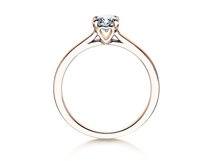 Engagement ring Romance in 14K rosé gold with diamond 0.40ct G/SI
