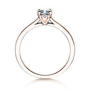 Engagement ring Romance in 14K rosé gold with diamond 0.40ct G/SI