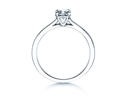 Engagement ring Romance in 14K white gold with diamond 0.40ct H/SI