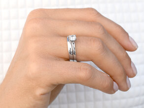 Engagement ring Romance in 14K white gold with diamond 0.50ct H/SI