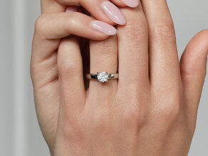 Engagement ring Romance in 18K yellow gold with diamond 0.75ct G/SI