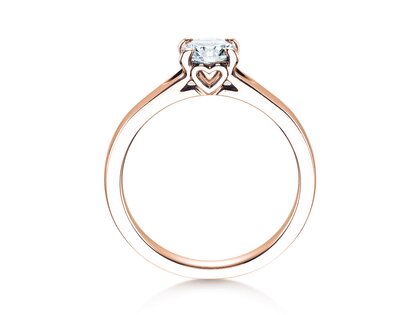 Engagement ring Romance in 18K rosé gold with lab-grown diamond 0.75ct E/VS
