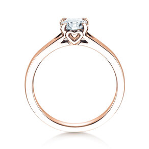 Engagement ring Romance in 18K rosé gold with lab-grown diamond 0.75ct E/VS