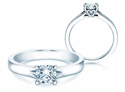 Engagement ring Romance in 9K white gold