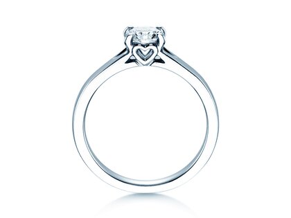 Engagement ring Romance in 18K white gold with lab-grown diamond 0.75ct E/VS