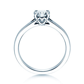 Engagement ring Romance in 18K white gold with lab-grown diamond 0.75ct E/VS