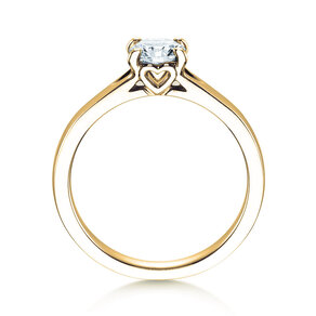 Engagement ring Romance in 18K yellow gold with lab-grown diamond 0.75ct E/VS