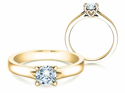 Engagement ring Romance in 14K yellow gold with diamond 0.75ct G/SI