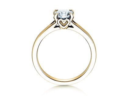 Engagement ring Romance in 9K yellow gold with diamond 1.00ct H/SI
