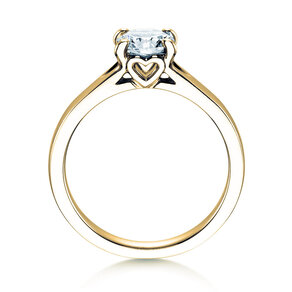 Engagement ring Romance in 9K yellow gold with diamond 1.00ct H/SI