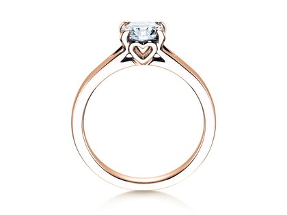 Engagement ring Romance in 9K rosé gold with diamond 2.00ct G/SI