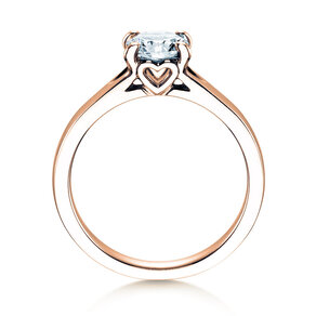 Engagement ring Romance in 9K rosé gold with diamond 2.00ct G/SI