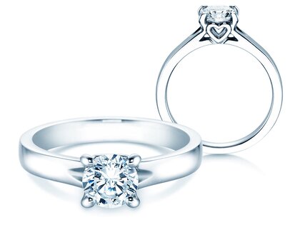 Engagement ring Romance in 14K white gold with diamond 2.50ct H/SI