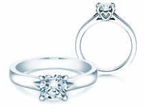 Engagement ring Romance in 14K white gold with diamond 1.00ct G/SI