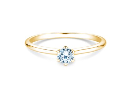 Engagement ring Royal in 14K yellow gold with diamond 0.30ct G/SI
