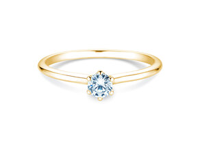Engagement ring Royal in 14K yellow gold with diamond 0.30ct G/SI