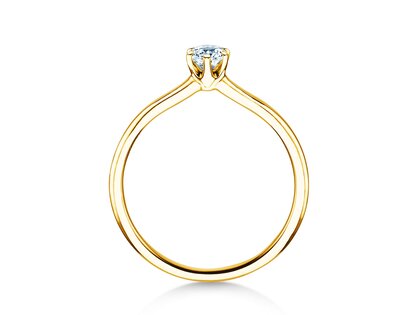 Engagement ring Royal in 14K yellow gold with diamond 0.30ct G/SI
