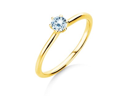 Engagement ring Royal in 14K yellow gold with diamond 0.30ct G/SI