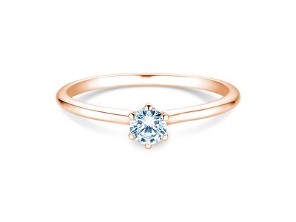 Engagement ring Royal in 14K rosé gold with diamond 0.30ct G/SI