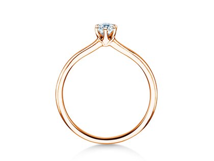 Engagement ring Royal in 14K rosé gold with diamond 0.30ct G/SI