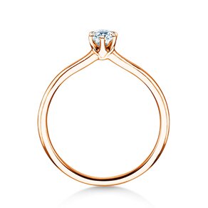 Engagement ring Royal in 14K rosé gold with diamond 0.30ct G/SI
