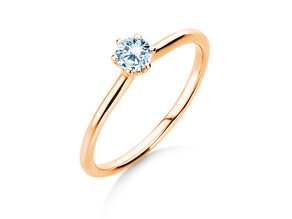 Engagement ring Royal in 14K rosé gold with diamond 0.30ct G/SI
