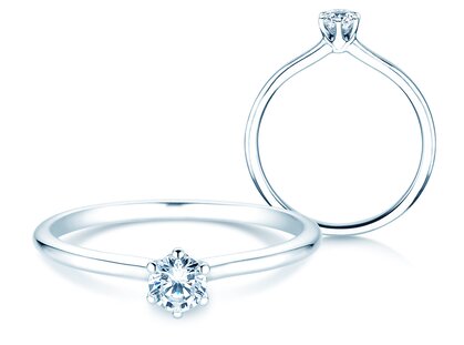 Engagement ring Royal in platinum 950/- with diamond 0.25ct H/SI